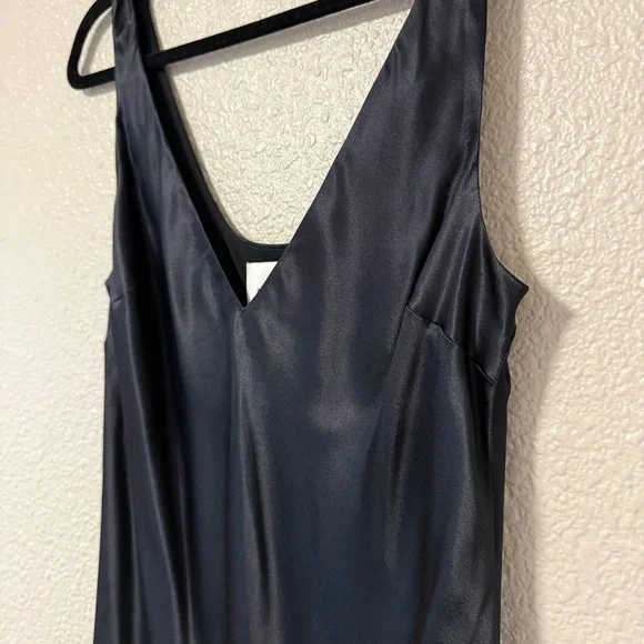 NWOT Reformation Lila Silk Dress Black Slip Minimalist 90s Chic Quiet Luxury S - Picture 8 of 12